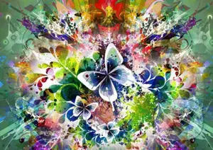 Spring Flowers and Butterflies - puzzle z kategorie Umělecké