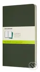 Moleskine - sada 3 zelených zošitov (stredné, štvorčekované, mäkká väzba)