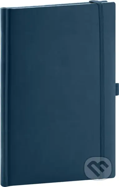 Notes Aprint Neo - modrý, bodkovaný (s gumičkou a pútkom na ceruzku)