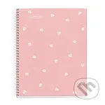 Květiny A5 poznámkový blok 90 g - růžový