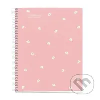 Květiny A5 poznámkový blok 90 g - růžový