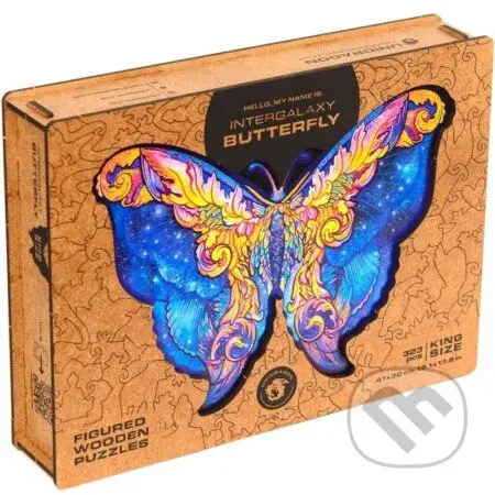 Motýľ L (Unidragon drevené puzzle) - puzzle z kategorie Zvířata