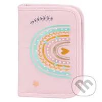 Školský peračník jednoposchodový Baagl Dúha ružový