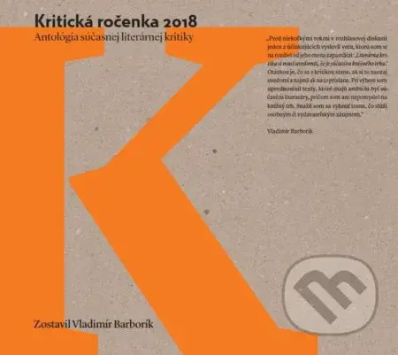 Kritická ročenka 2018 (Antológia súčasnej literárnej kritiky) - kniha z kategorie Literární věda