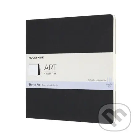 Moleskine - čierny skicár (štvorcový, čistý, mäkká väzba)