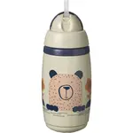 Tommee Tippee Superstar Insulated Straw Grey hrnek s brčkem pro děti 12m+ 266 ml
