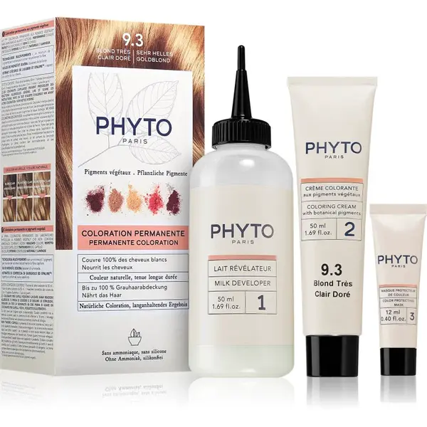 Phyto Color barva na vlasy bez amoniaku odstín 9.3 Very Light Golden Blonde 1 ks