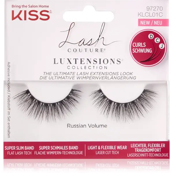 KISS Lash Couture LuXtensions umělé řasy Russian Volume 1 pár
