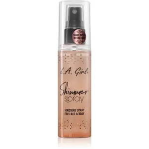 L.A. Girl Cosmetics Shimmer Spray fixační sprej na make-up na obličej a tělo odstín Rose Gold 80 ml