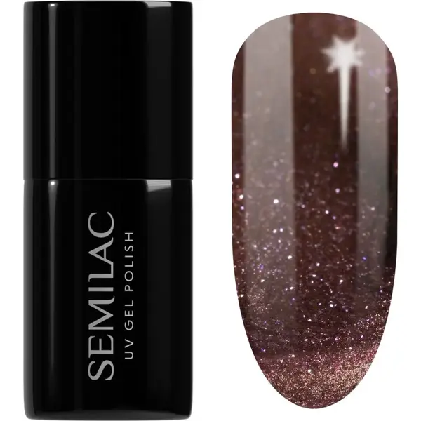 Semilac UV Hybrid Galaxy Flash gelový lak na nehty s použitím UV/LED lampy odstín 823 Meta Rose 7 ml