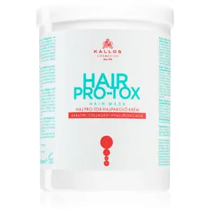 Kallos Hair Pro-Tox maska pro slabé a poškozené vlasy s kokosovým olejem, kyselinou hyaluronovou a kolagenem 1000 ml