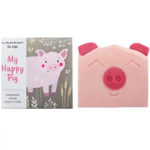 Almara Soap My Happy Pig ručně vyráběné mýdlo s vůní hrušky pro děti 100 g