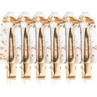 Brushworks Gold Flake No Crease Clips sponky do vlasů 6 ks