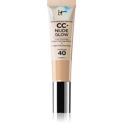 IT Cosmetics Your Skin But Better CC + Nude Glow CC krém pro rozjasnění pleti SPF 40 Light Medium 32 ml