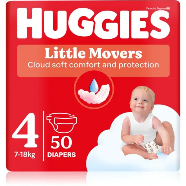 Huggies Little Movers Ultra Comfort jednorázové pleny Jumbo 7-18 kg 50 g