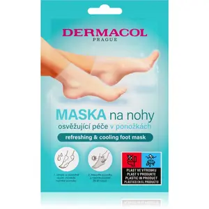 Dermacol Foot Mask Refreshing & Cooling regenerační maska na chodidla ve formě ponožek s osvěžujícím účinkem 1 pár