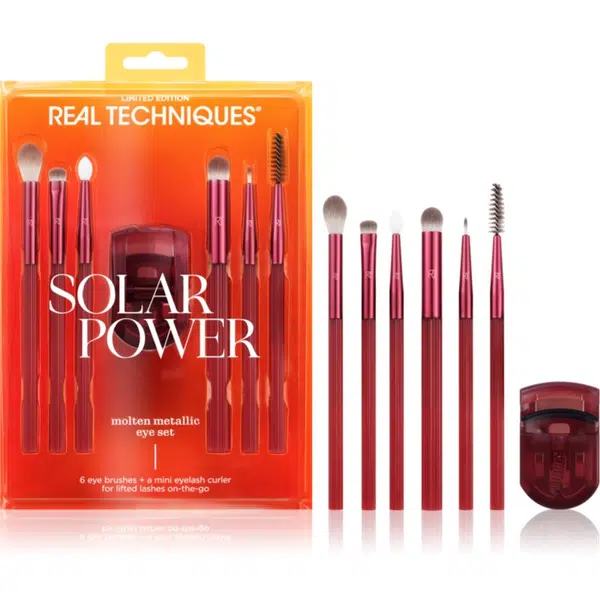 Real Techniques Solar Power Metallic Eye Set sada štětců na oči 7 ks
