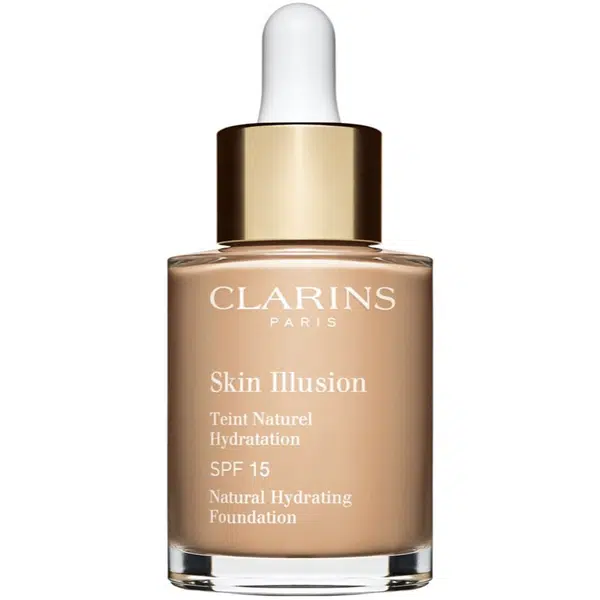 Clarins Skin Illusion Natural Hydrating Foundation rozjasňující hydratační make-up SPF 15 odstín 108.3N Organza 30 ml