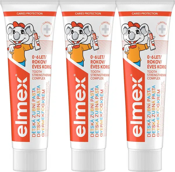 ELMEX Kids dětská zubní pasta pro děti 0-6 let triopack 3 x 50 ml