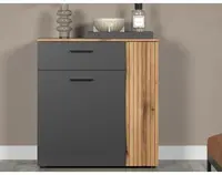 Skříňka se zásuvkou Esteban 80 cm, antracit/dub evoke