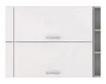 Horní kuchyňská skříňka Bianka 80GU, 80 cm, bílý lesk