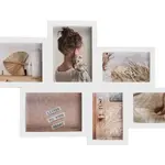 Fotorámeček pro 6 ks foto Becca 60x36,5 cm, bílý