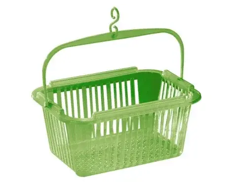 Košík na kolíčky závěsný, zelený