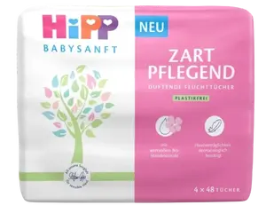 HIPP Babysanft Čistící vlhčené ubrousky s přírodním výtažkem z BIO mandlí 4 x 48 ks