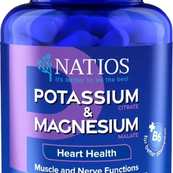 NATIOS Potassium & Magnesium + B6 100 kapslí