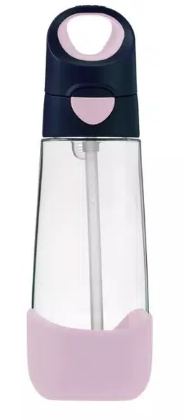 B.BOX Lahev na pití s brčkem indigo/růžová 600 ml