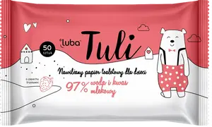 LUBA Tuli dětský vlhčený toaletní papír s 97 % vody a kyselinou mléčnou 50 ks