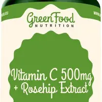GREENFOOD NUTRITION Vitamin C 500mg + Rosehip extract 60 kapslí
