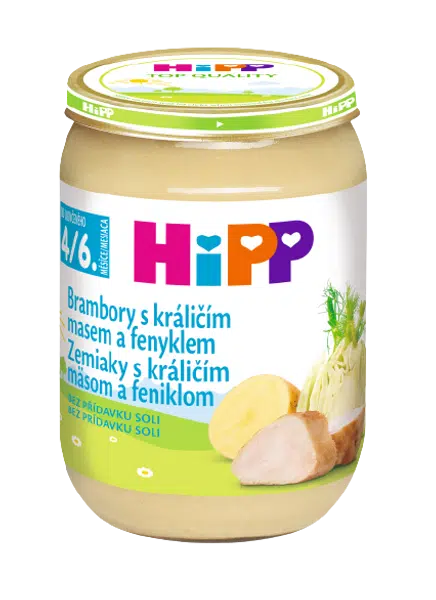 HIPP Brambory s králičím masem a fenyklem 190 g