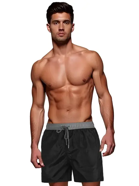 Spodenki męskie czarno-szare Dstreet