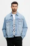 Bunda Calvin Klein Jeans modrá barva, přechodná, LV04RB794G