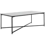 Livetastic KONFERENČNÍ STOLEK, černá, bílá, kov, keramika, 120/60/43 cm