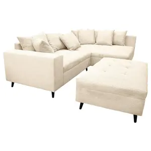 MID.YOU ROHOVÁ SEDAČKA, textil, krémová