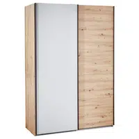 Xora SKŘÍŇ S POSOUVACÍMI DVEŘMI, šedá, barvy dubu, 150/223/60 cm