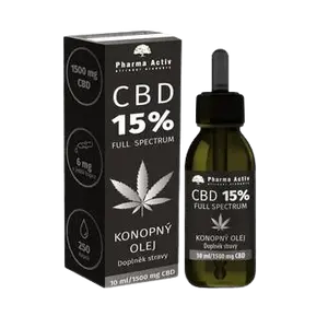 PHARMA ACTIV Konopný olej CBD 15% 1500 mg 10 ml