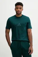 Bavlněné tričko adidas x Z.N.E pánské, zelená barva, s potiskem, JW4736