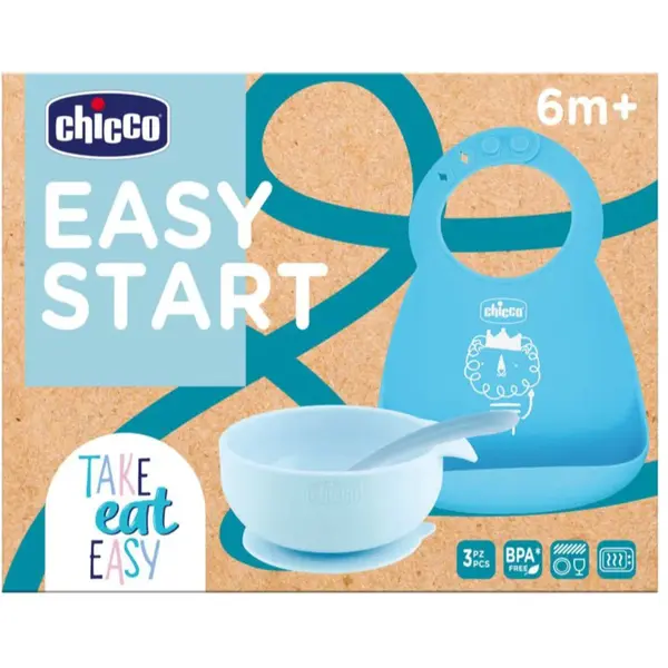 Chicco Easy Start 6m+ jídelní sada pro děti Blue 1 ks