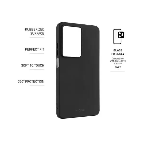 Zadní pogumovaný kryt FIXED Story pro Realme C75 4G, černá