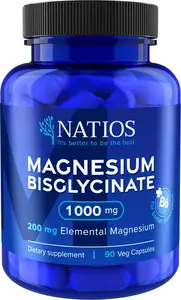 Natios Magnesium Bisglycinate 1000 mg + B6 90 veganských kapslí