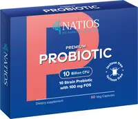 Natios Premium Probiotic - Probiotika s FOS 10 miliard CFU, 10 kmenů 60 kapslí