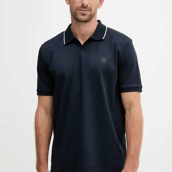 Bavlněné polo tričko Marc O'Polo tmavomodrá barva, 526203453080