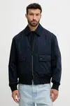 Bomber bunda BOSS Orange tmavomodrá barva, přechodná, 50543492