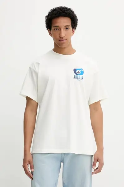 Bavlněné tričko adidas Originals Billiard Tee pánské, béžová barva, s potiskem, KT2973