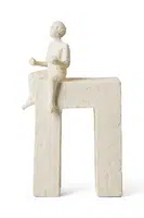 Dekorativní figurka Kähler Astro Gemini 24 cm bílá barva