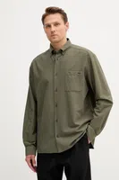 Bavlněná košile A.P.C. Chemise Mateo Logo pánská, bílá barva, relaxed, s límečkem button-down, COHAH.H12599