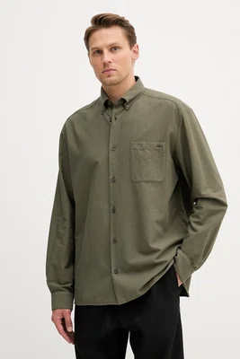 Bavlněná košile A.P.C. Chemise Mateo Logo pánská, bílá barva, relaxed, s límečkem button-down, COHAH.H12599